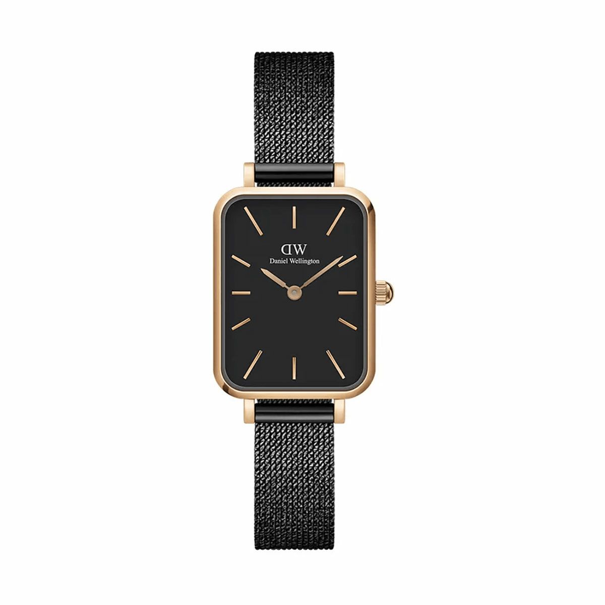 Daniel Wellington / ダニエルウェリントンクアドロ アッシュフィールド ブラック/ブラック 20mmの公式ECサイト掲載画像