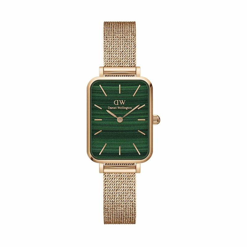 Daniel Wellington / ダニエルウェリントンクアドロ メルローズ ローズゴールド/グリーンマラカイト 20mmの公式ECサイト掲載画像
