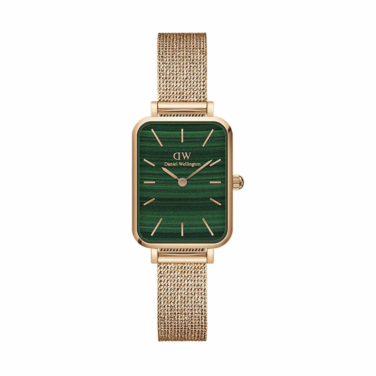 Daniel Wellington / ダニエルウェリントンクアドロ メルローズ ローズゴールド/グリーンマラカイト 20mmの公式ECサイト掲載画像