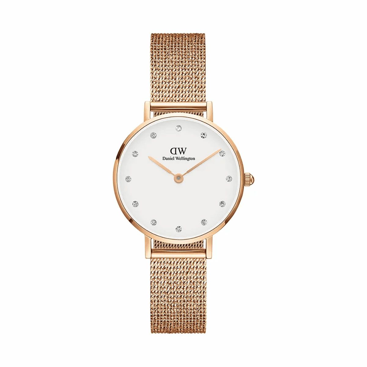 Daniel Wellington / ダニエルウェリントンペティット 28mm プレシードメルローズ ルミネイ ローズゴールド ホワイトの公式ECサイト掲載画像
