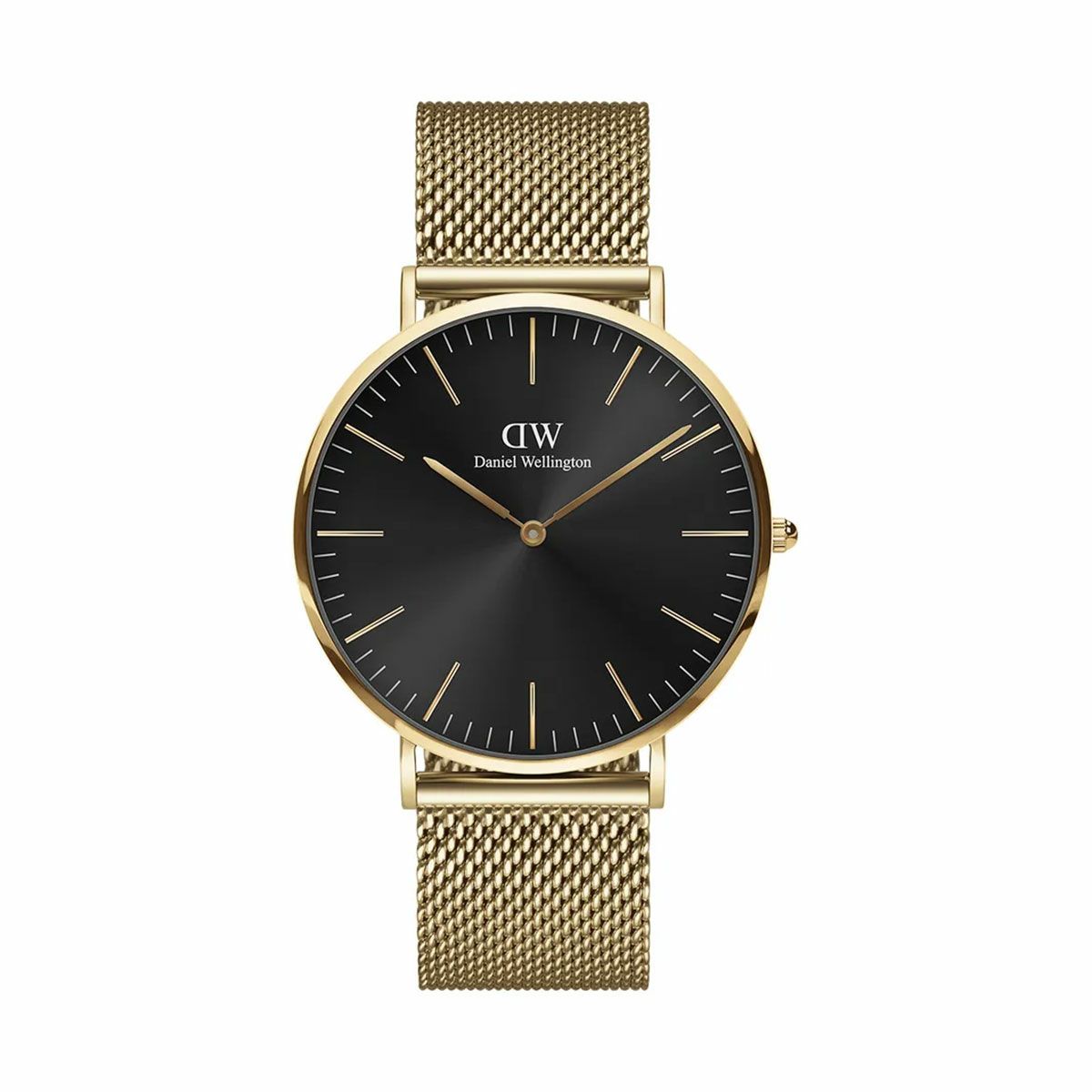Daniel Wellington / ダニエルウェリントンクラシック 40mm メッシュ オニキス エバーゴールドの公式ECサイト掲載画像