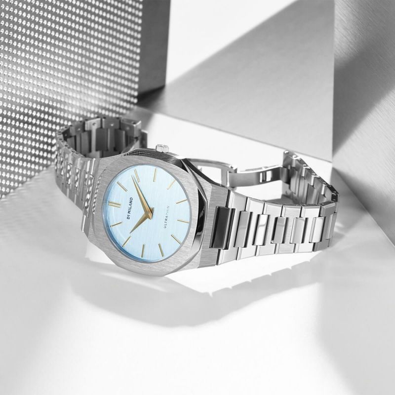 D1 MILANO★Ultra Thin ブレスレット時計 34mm [Marble Silver] D1 MILANO / ディーワンミラノウルトラ シン ブレスレット 34mm