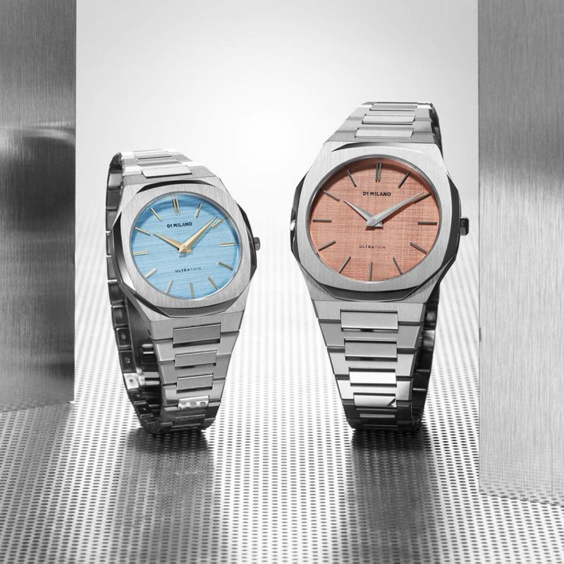 D1 MILANO★Ultra Thin ブレスレット時計 34mm [Marble Silver] D1 MILANO / ディーワンミラノウルトラ シン ブレスレット 34mm