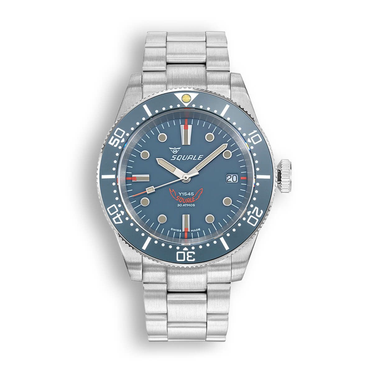 SQUALE / スクワーレ 1545 グレー ブレスレット / グレーベゼル グレーダイヤル シルバー ステンレススチール ブレスレット 20mmの公式ECサイト掲載画像