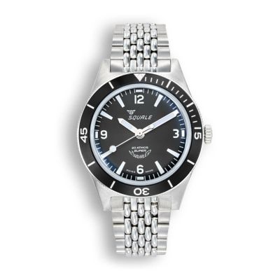 Squale スクワーレ ダイバーズウォッチ ブラック×ホワイト約14ミリメートルケース素材 - 腕時計(アナログ)
