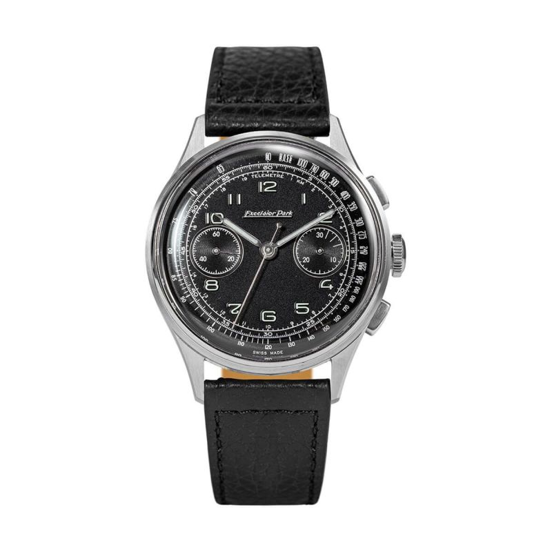 Excelsior Park エクセルシオパーク EP95003 ブラックダイヤル ブラックレザーベルトの公式ECサイト掲載画像