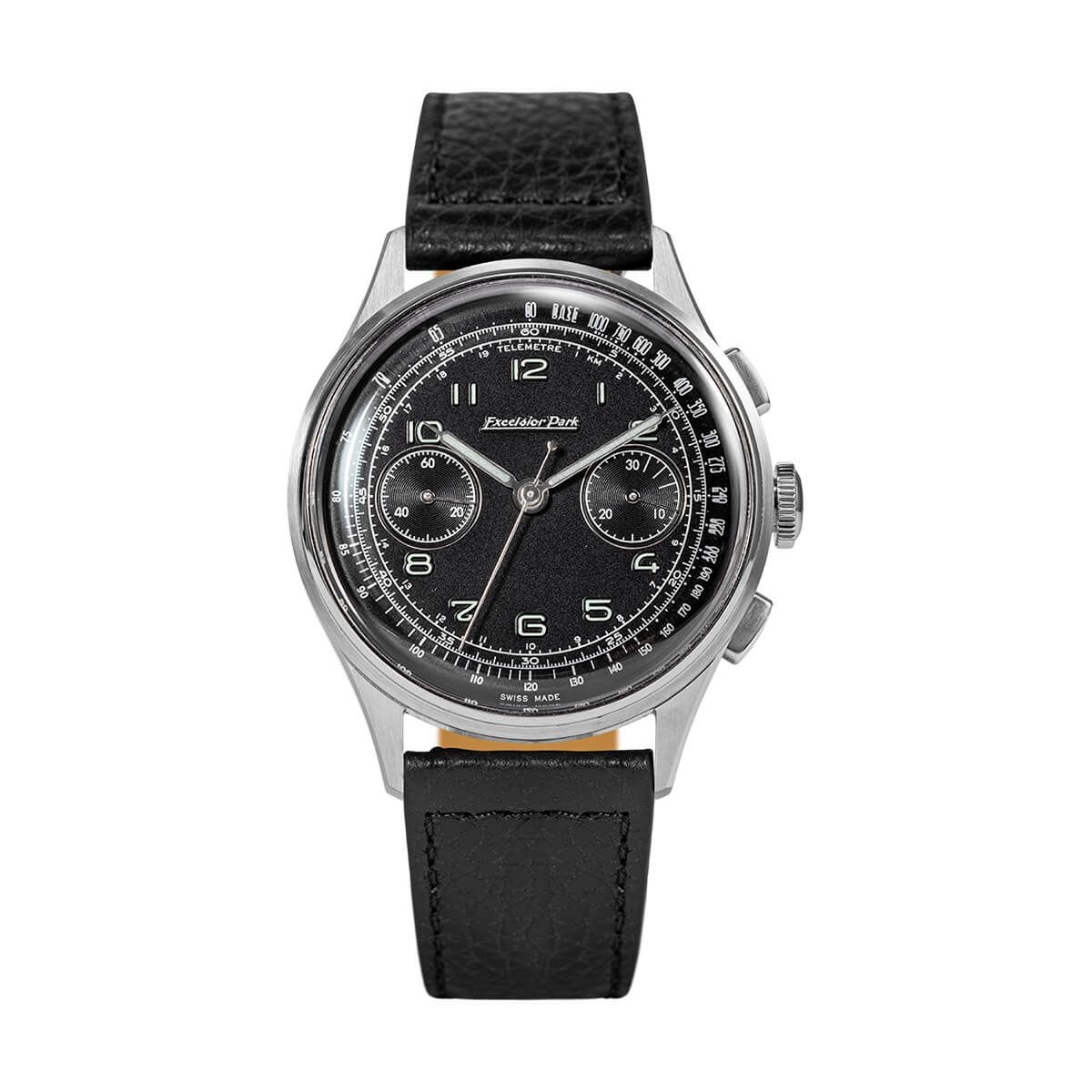 Excelsior Park エクセルシオパーク EP95003 ブラックダイヤル ブラックレザーベルトの公式ECサイト掲載画像