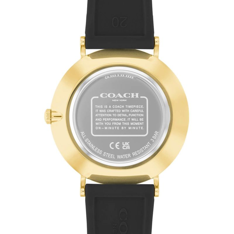 COACH / コーチ チャールズ 41mm GP ブラック シグネチャー C シリコン