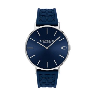 COACH / コーチ チャールズ 41mm GP ブラック シグネチャー C シリコン