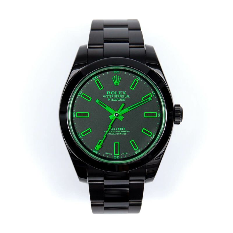 LABEL NOIR | LABEL NOIR / ラベルノワールロレックス カスタム LN022C RM 116400 ROLEX MILGAUSS  メンズ 男性用 腕時計 おしゃれ ブランド