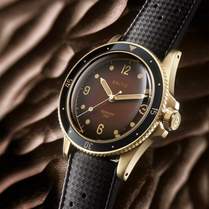 BALTIC WATCHES / バルチックアクアスカーフ ブロンズ ブラウンダイアルトロピックラバーベルト メンズ 男性用 腕時計 おしゃれ