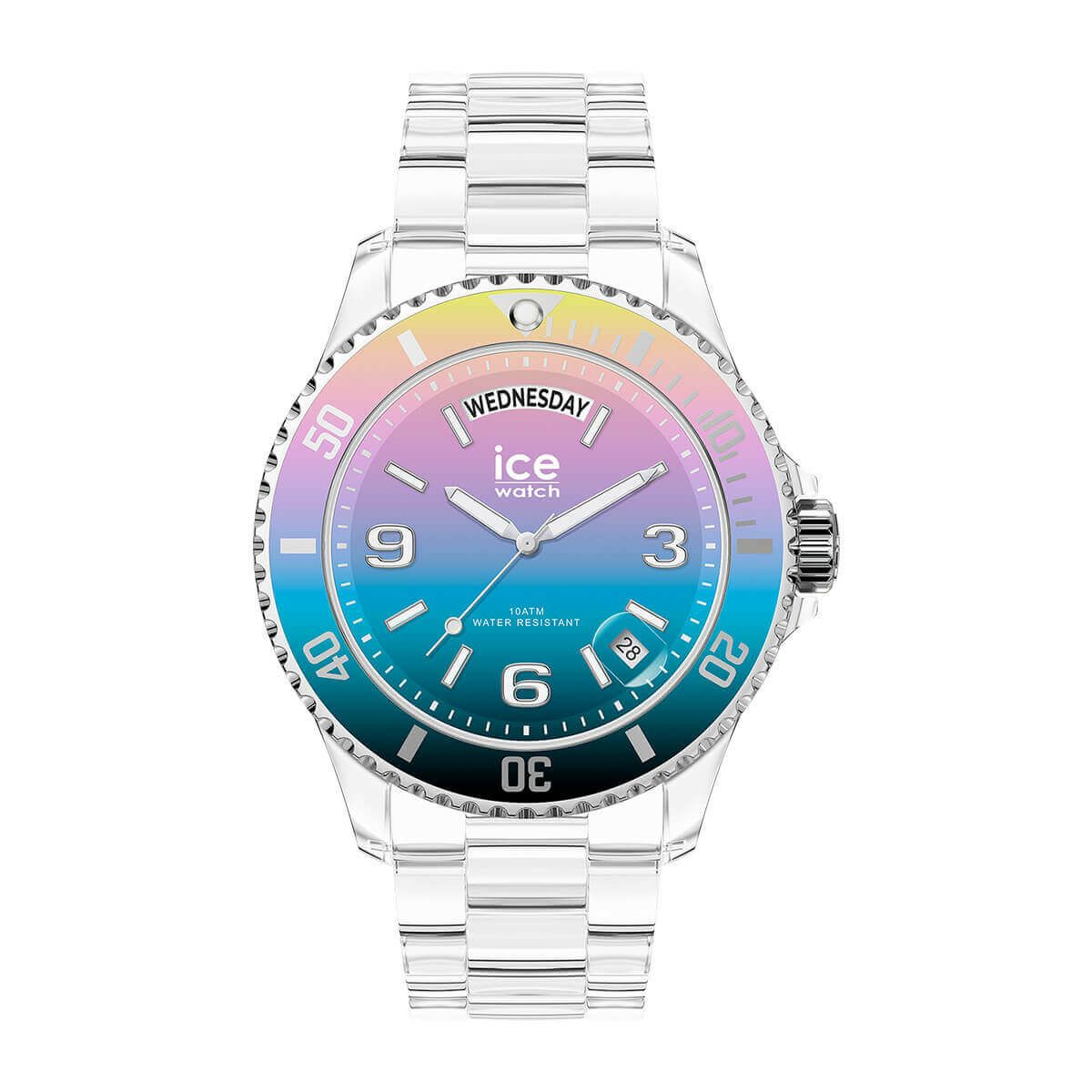 ICE-WATCH / アイスウォッチ ICE clear sunset - アイスクリアサンセット デジタリズム（ミディアム - デイデイト）の公式ECサイト掲載画像