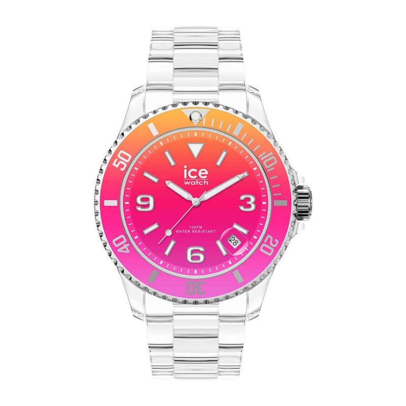 ICE-WATCH / アイスウォッチ ICE clear sunset - アイスクリアサンセット ピンク（スモール）の公式ECサイト掲載画像