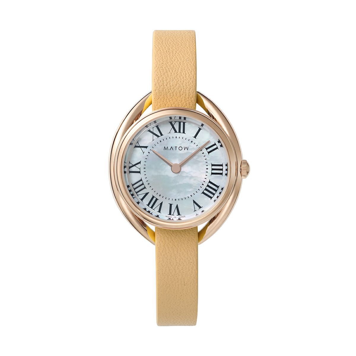 MATOW / マトウ Shiki HARU ラウンド ローズゴールド 白亜 / ミモザの公式ECサイト掲載画像