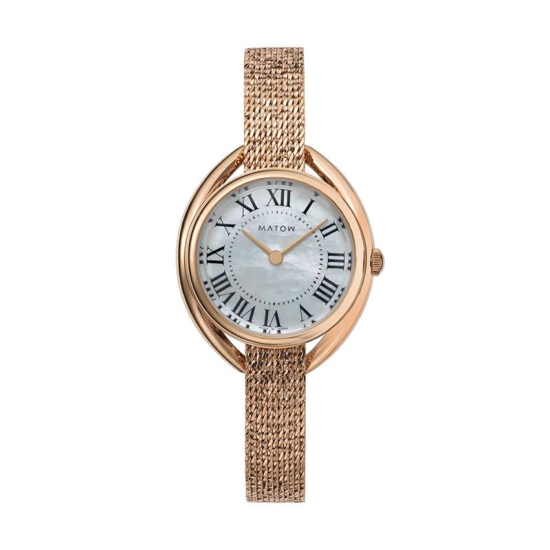 MATOW / マトウ Shiki ラウンド ローズゴールド 白亜 / 金花の公式ECサイト掲載画像