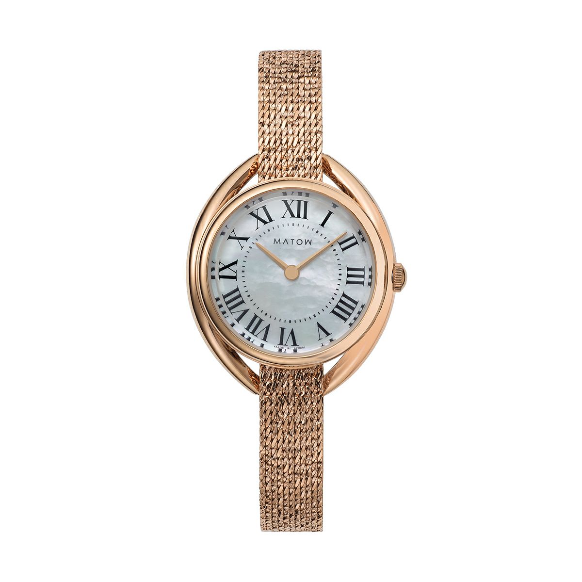 MATOW / マトウ Shiki ラウンド ローズゴールド 白亜 / 金花の公式ECサイト掲載画像