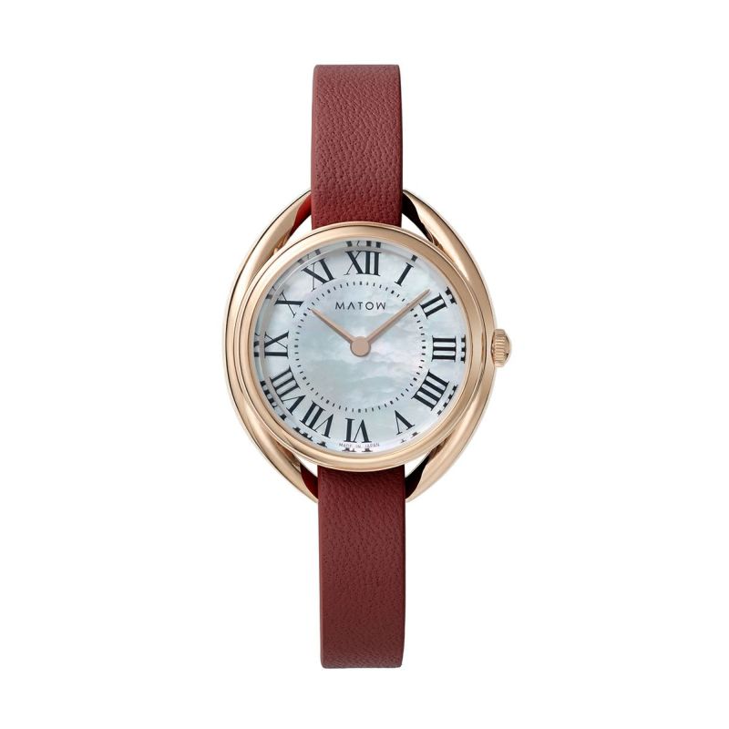 MATOW / マトウ Shiki ラウンド ローズゴールド 白亜 / AKI ケイトウの公式ECサイト掲載画像
