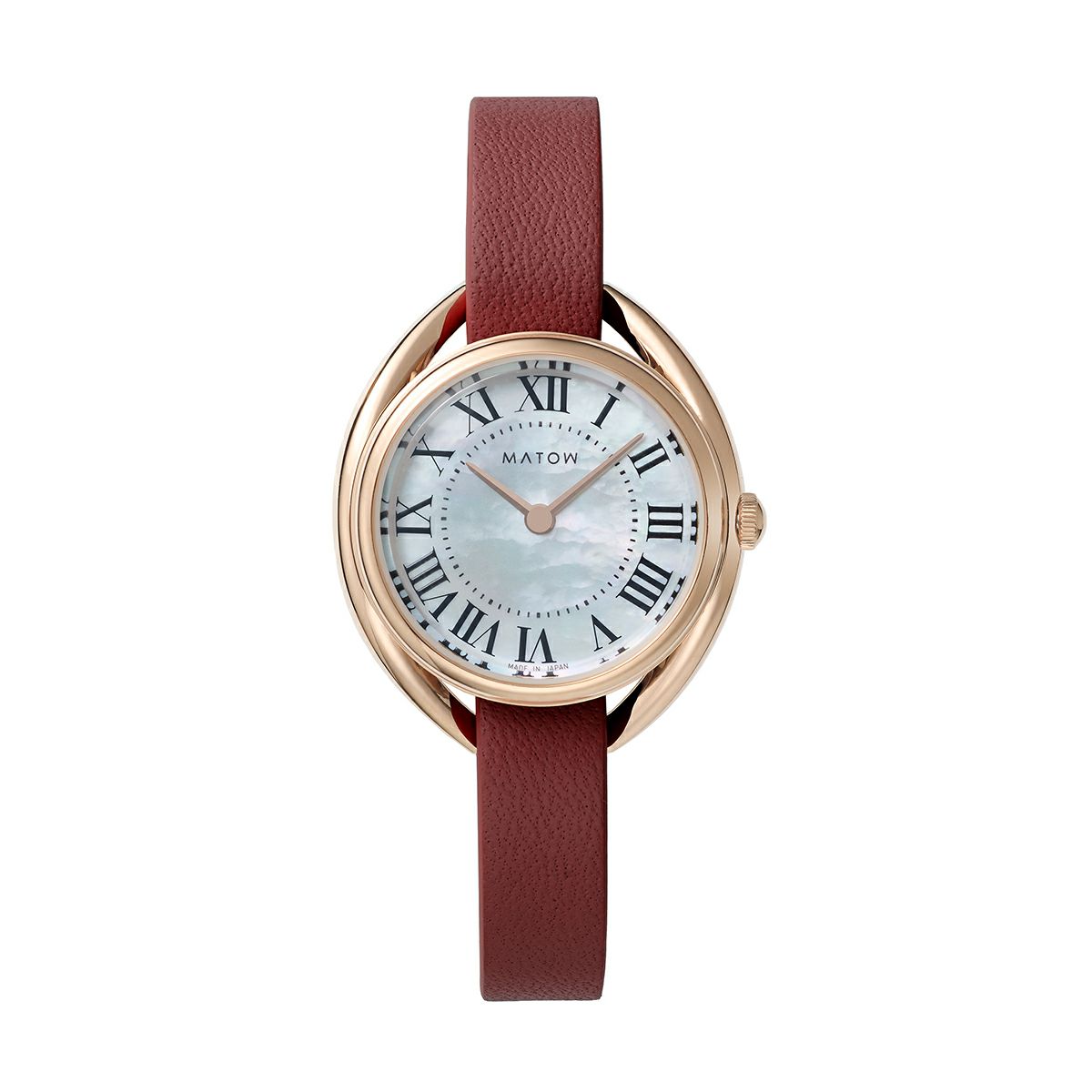 MATOW / マトウ Shiki ラウンド ローズゴールド 白亜 / AKI ケイトウの公式ECサイト掲載画像
