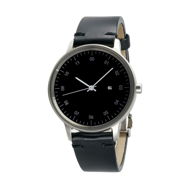 sazare / さざれ SK01 SS シルバー ホーニング フィニッシュ ブラック ダイヤル /シルバー D バックル ブラック ブッテーロレザーの公式ECサイト掲載画像