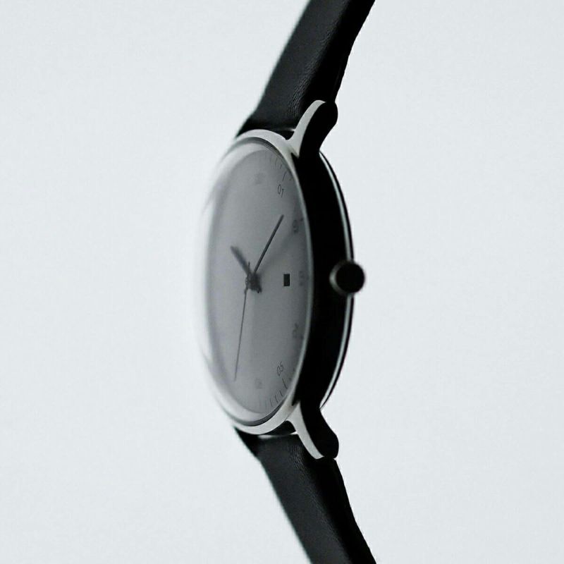 【SAZARE SK01】日本製腕時計 ブラックシルバー01.02.00BUBK sazare 腕時計 「sazare/さざれ」SK01 /SS BUTTERO LEATHER