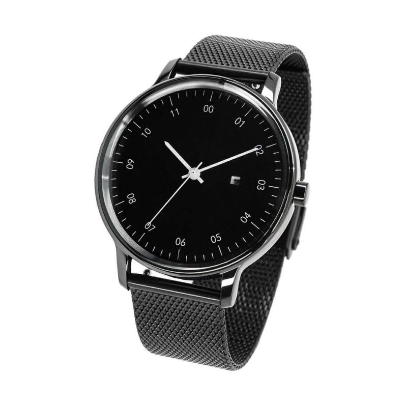 sazare / さざれ SK01 SS ブラック ミラー フィニッシュ ブラックダイヤル ブラックメッシュの公式ECサイト掲載画像