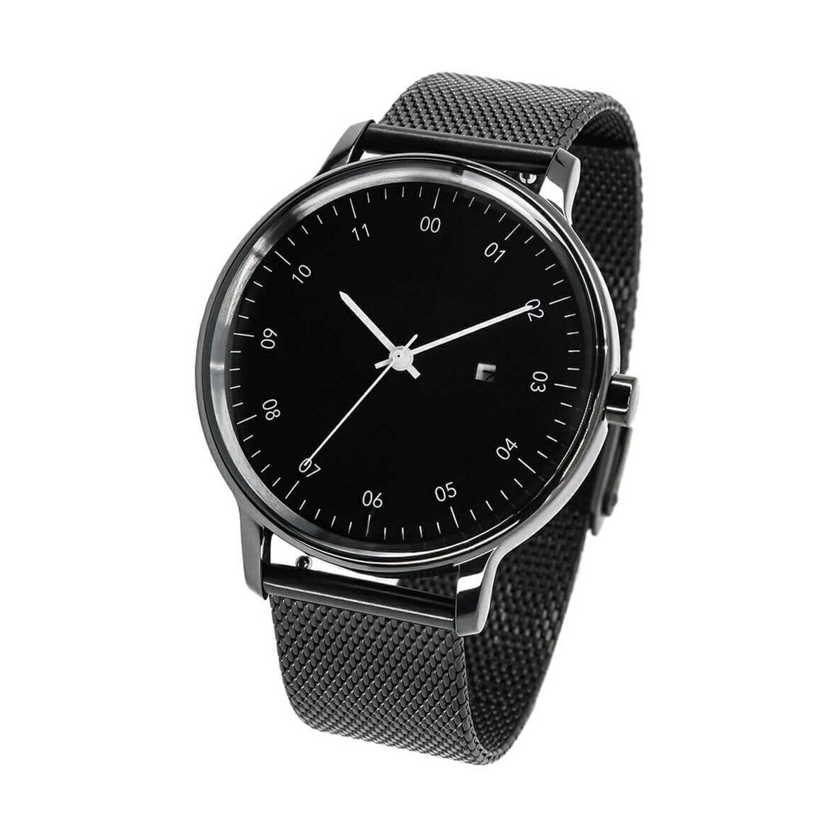 sazare / さざれ SK01 SS ブラック ミラー フィニッシュ ブラックダイヤル ブラックメッシュの公式ECサイト掲載画像