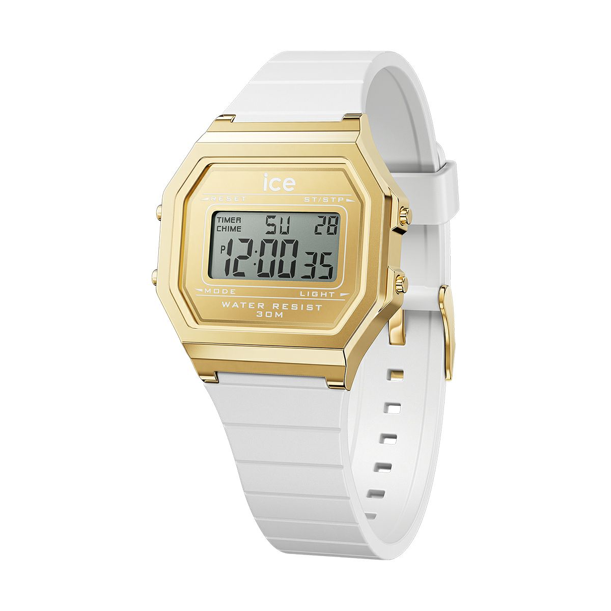 ICE-WATCH / アイスウォッチ ICE digit retro - ホワイトゴールド - スモールの公式ECサイト掲載画像