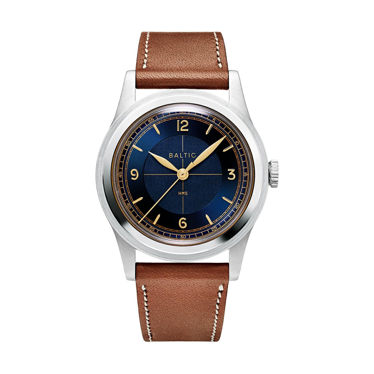 BALTIC WATCHES / バルチック HMS 003 ブルーギルト スケルトンバック ライオン レザーベルトの公式ECサイト掲載画像