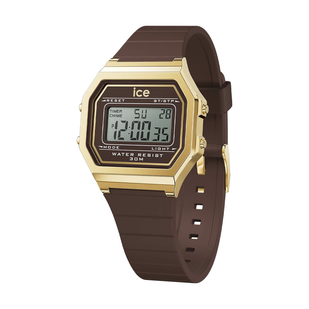 ICE-WATCH / アイスウォッチ ICE digit retro - ブラウンカプチーノ - スモールの公式ECサイト掲載画像