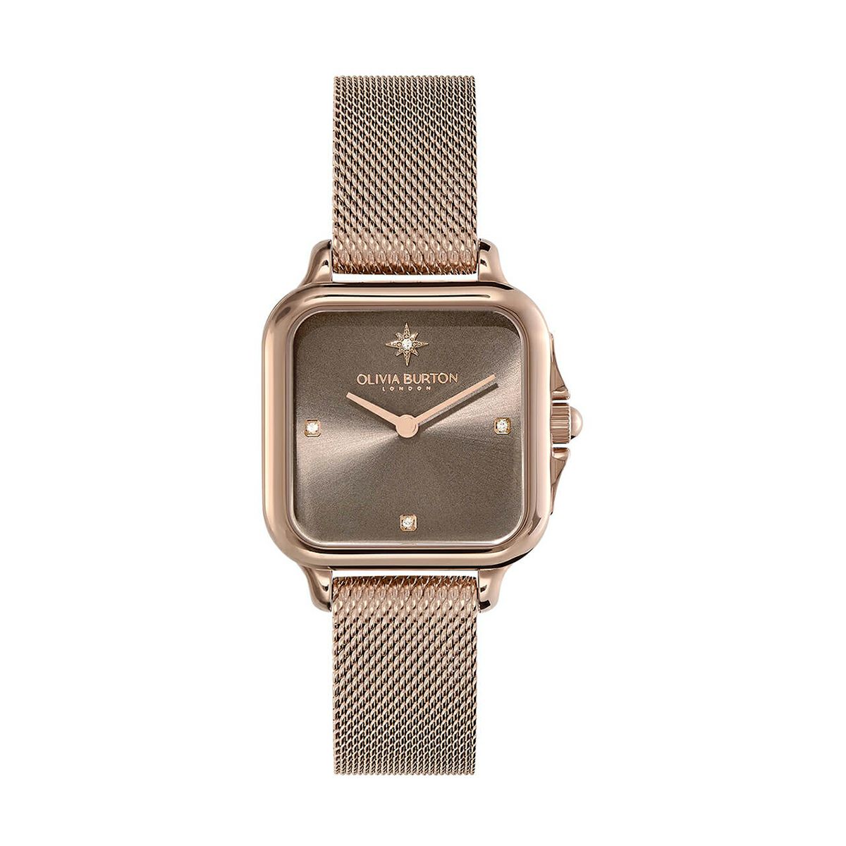 OLIVIA BURTON / オリビア・バートン クラシック - 28mm グロブナー マッシュルーム & カーネーション ゴールド メッシュ ウォッチの公式ECサイト掲載画像