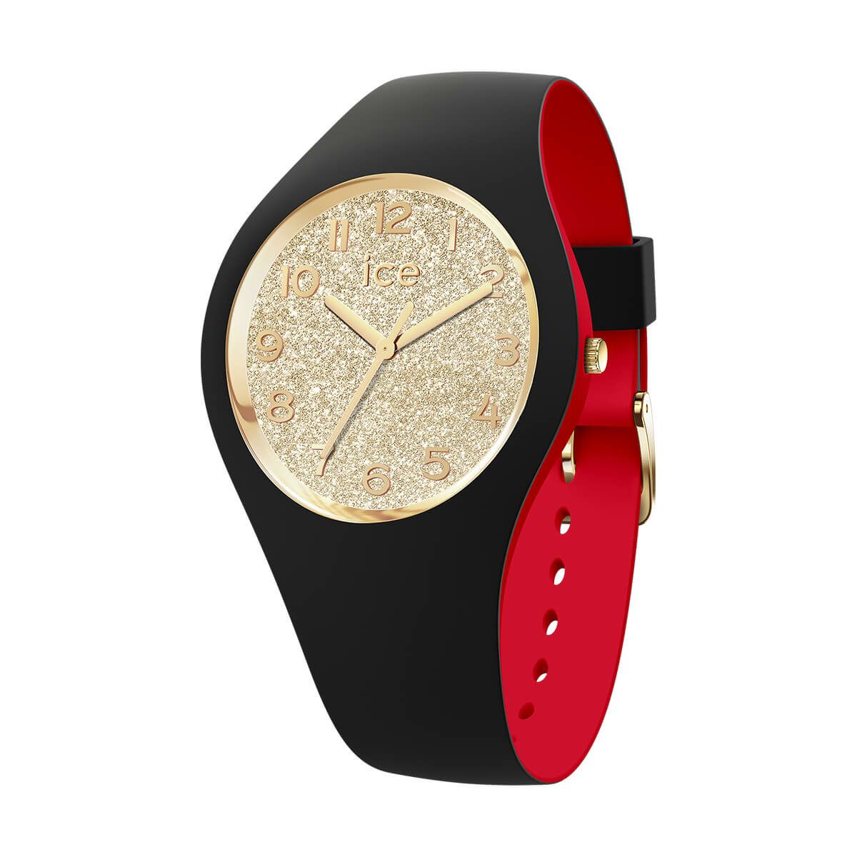 ICE-WATCH / アイスウォッチ ICE loulou - ブラックゴールドグリッター - スモール - 3Hの公式ECサイト掲載画像