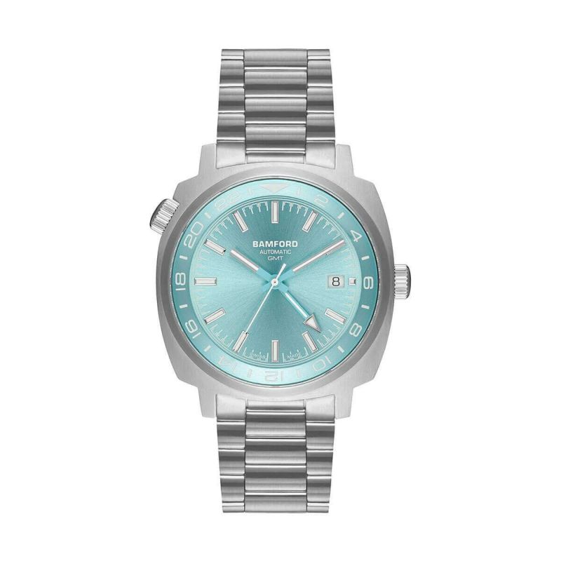 BAMFORD / バンフォード GMT スチール シルバー グレイシア ブルー ステンレススチール ストラップ | H°M'S  WatchStore エイチエムエスウォッチストア | 世界のブランド腕時計専門店