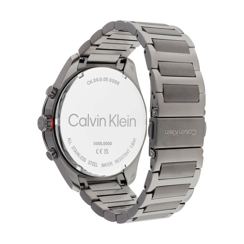 Calvin Klein / カルバンクライン フォース - 45MM ブラック ダイヤル グレー IP ブレスレット 男性用 メンズ ブランド  ウォッチ 腕時計