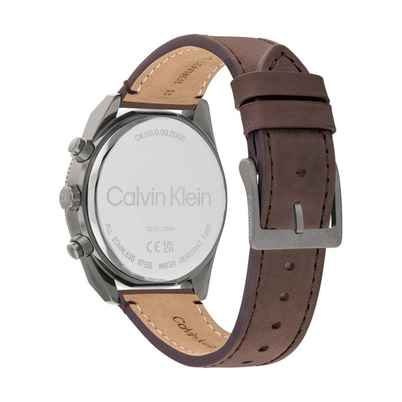 CalvinKleinフォース45mmブラックダイヤルグレー 腕時計 - 時計