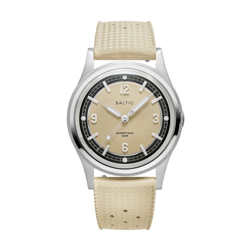 BALTIC WATCHES / バルチック エルメティック ツアラー ベージュ ダイヤルトロピックラバーベルトの公式ECサイト掲載画像