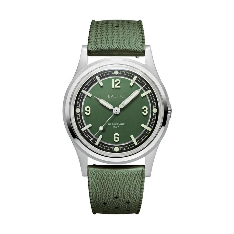 BALTIC WATCHES / バルチック エルメティック ツアラー グリーン ダイヤルトロピックラバーベルトの公式ECサイト掲載画像