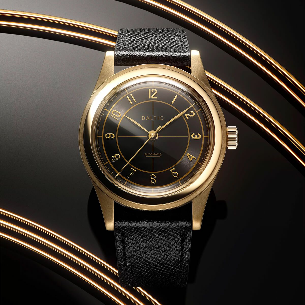 BALTIC WATCHES / バルチック HMS 002 GOLD PVD - BLACK メンズ 男性用 