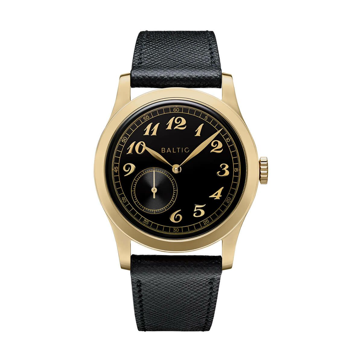 【受注販売】BALTIC WATCHES / バルチック マイクロローター MR01 GOLD PVD - BLACKの公式ECサイト掲載画像