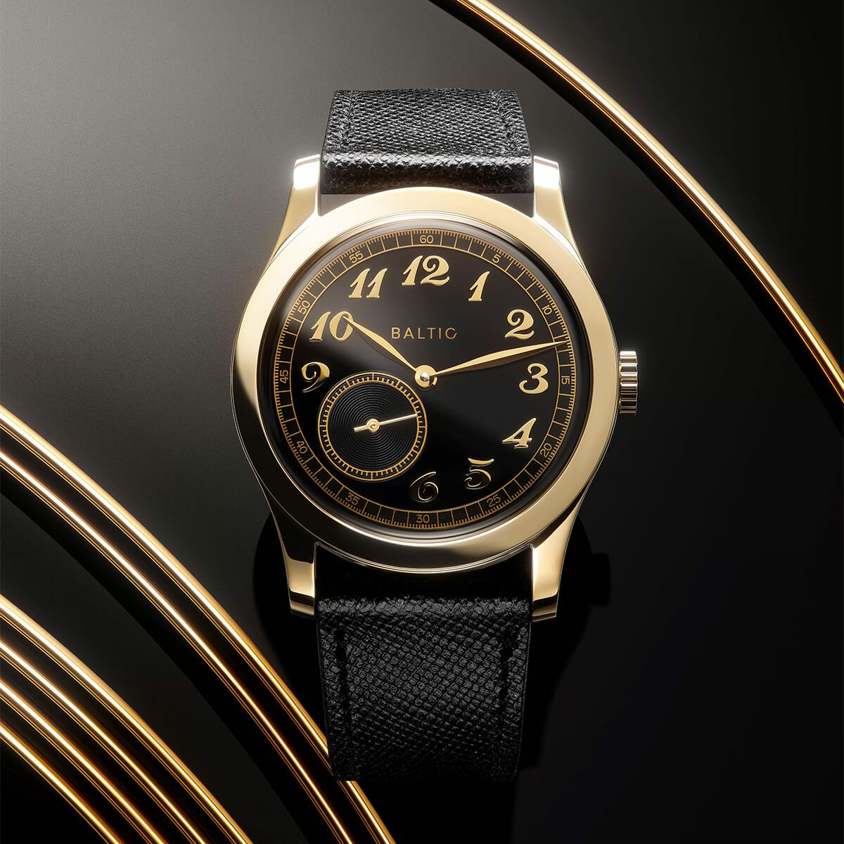 BALTIC WATCHES / バルチック マイクロローター MR01 GOLD PVD - BLACK 