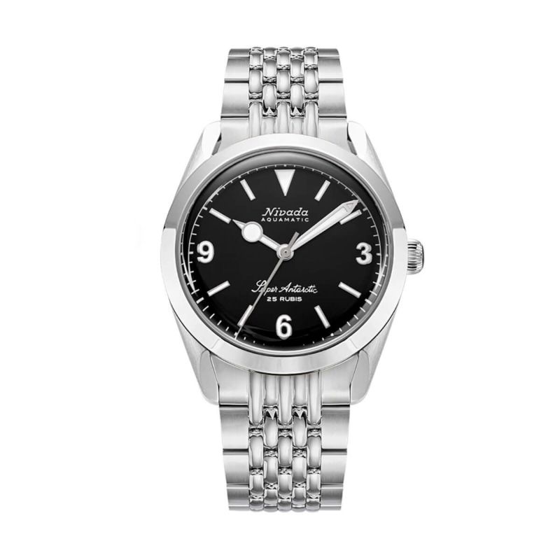 Nivada Grenchen / ニバダ グレンヒェン スーパーアンタークティック 3.6.9 ブラック ノーヴィンテージ エフェクト ホワイト ルミナス ライスブレスレットの公式ECサイト掲載画像