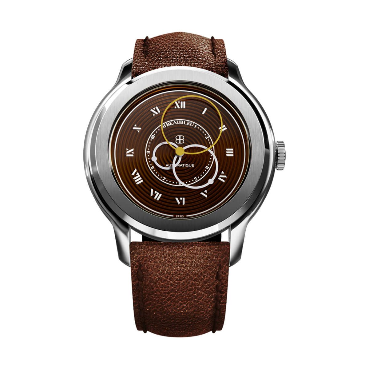 BEAUBLEU / ボーブルー VITRUVE ORIGINE COGNAC ヴィトルーヴ・オリジン・コニャック - コニャックレザーストラップの公式ECサイト掲載画像