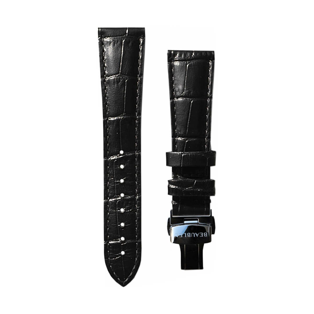 BEAUBLEU / ボーブルー CAIMAN BLACK カイマン・ブラック レザーストラップの公式ECサイト掲載画像