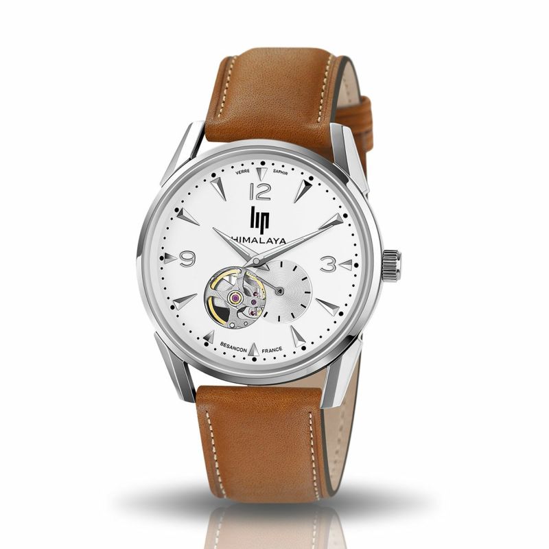 LIP / リップ ヒマラヤ 40MM ビーティングハート オートマチック シルバー ライトブラウン レザーの公式ECサイト掲載画像