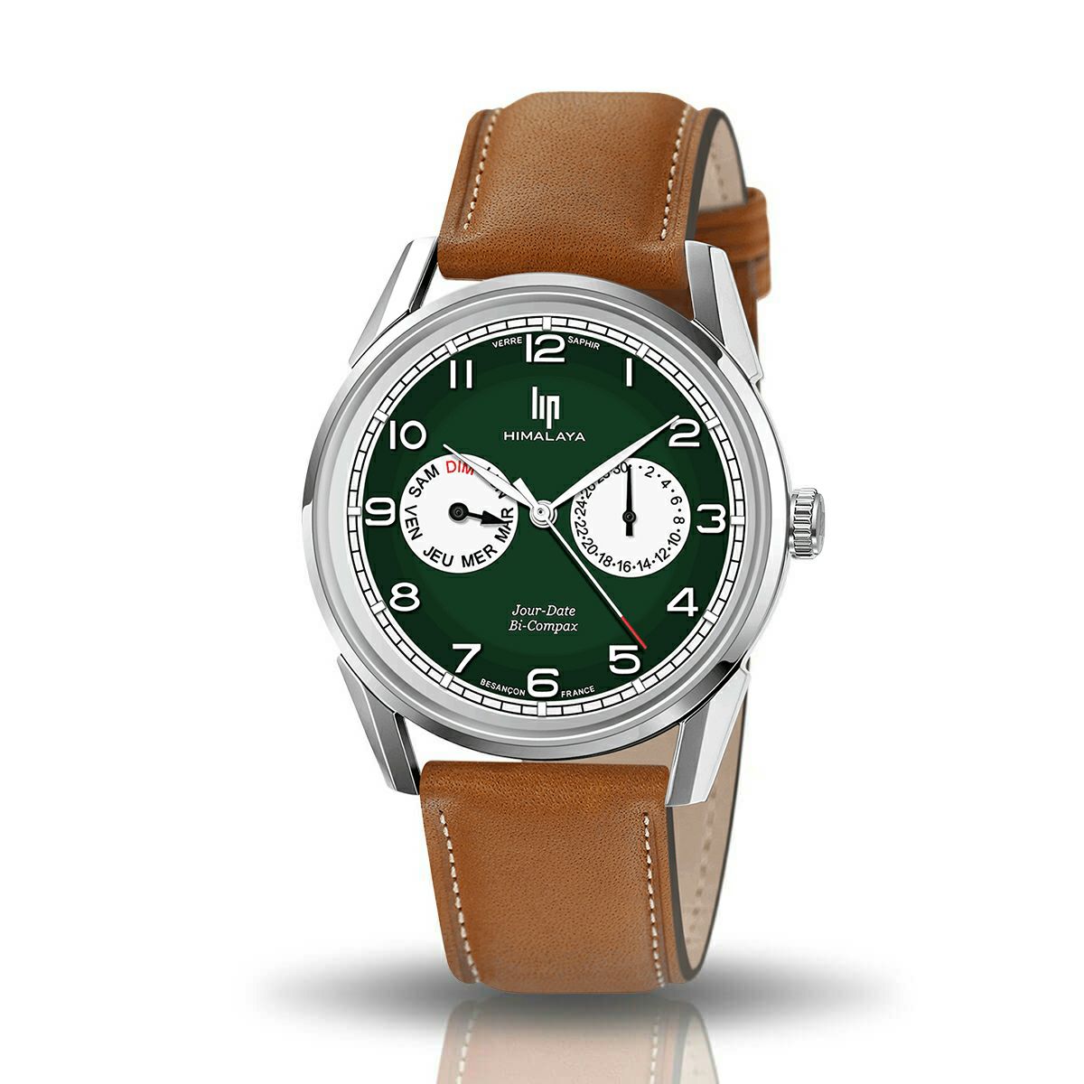 LIP / リップ ヒマラヤ 40MM デイデイト ダークグリーン ブラウンレザーの公式ECサイト掲載画像