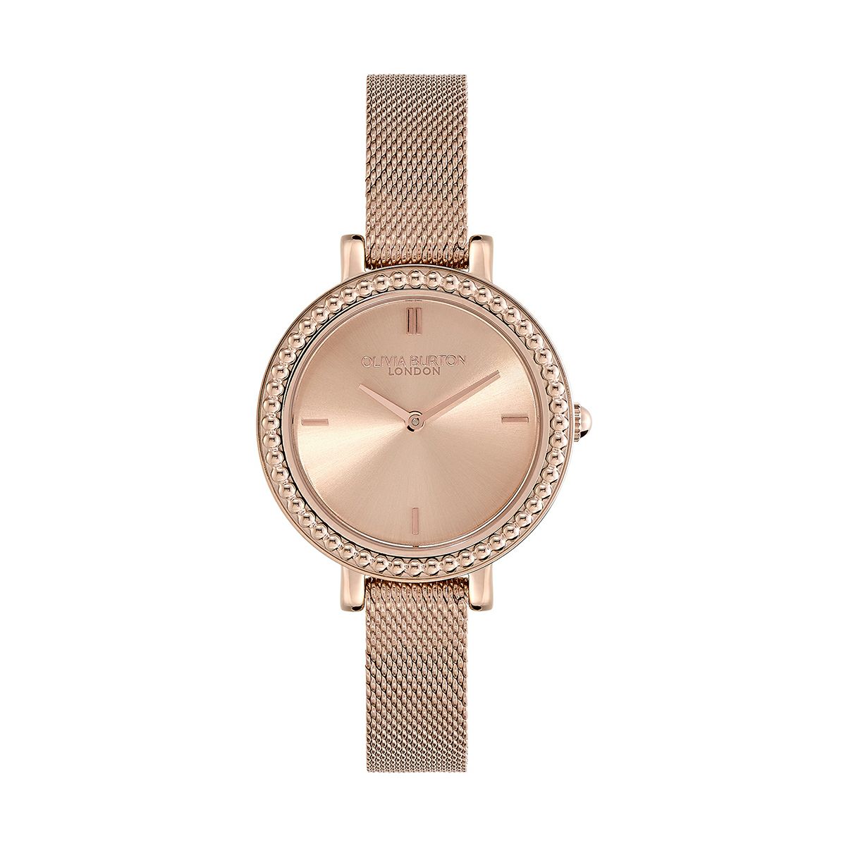 OLIVIA BURTON / オリビア・バートン クラシックス - 30mm ヴィンテージ ビーズ ローズゴールド サンレイ メッシュの公式ECサイト掲載画像