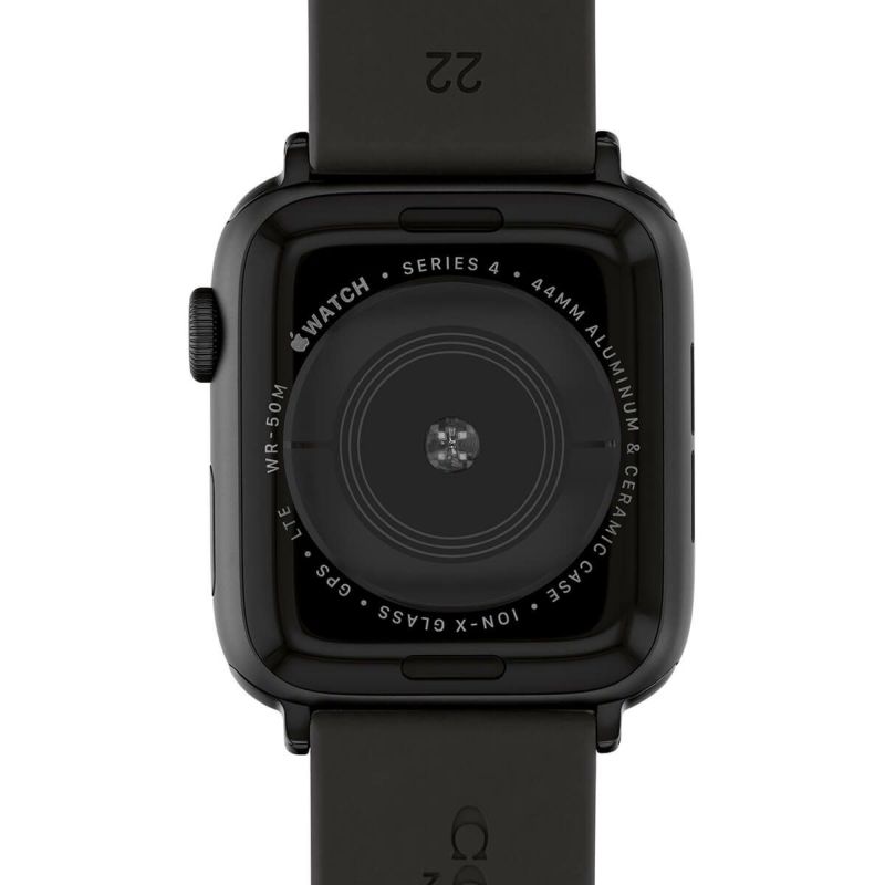 COACH / コーチ 42mm&44mm&45mm アップルウォッチ用 レクシー ブラック ラバー ストラップ apple watch 腕時計用  替えベルト 替えバンド メンズ レディース