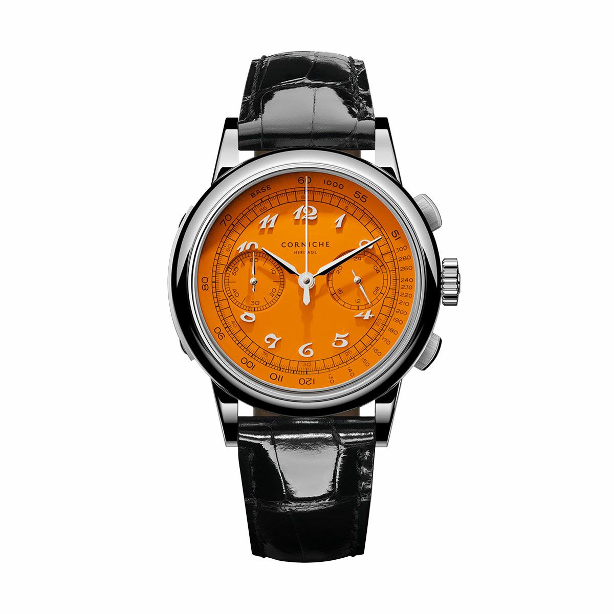 【世界400本限定】Corniche Watches / コーニッシュ ヘリテージクロノグラフ デマンドスペシアーレ Vの公式ECサイト掲載画像
