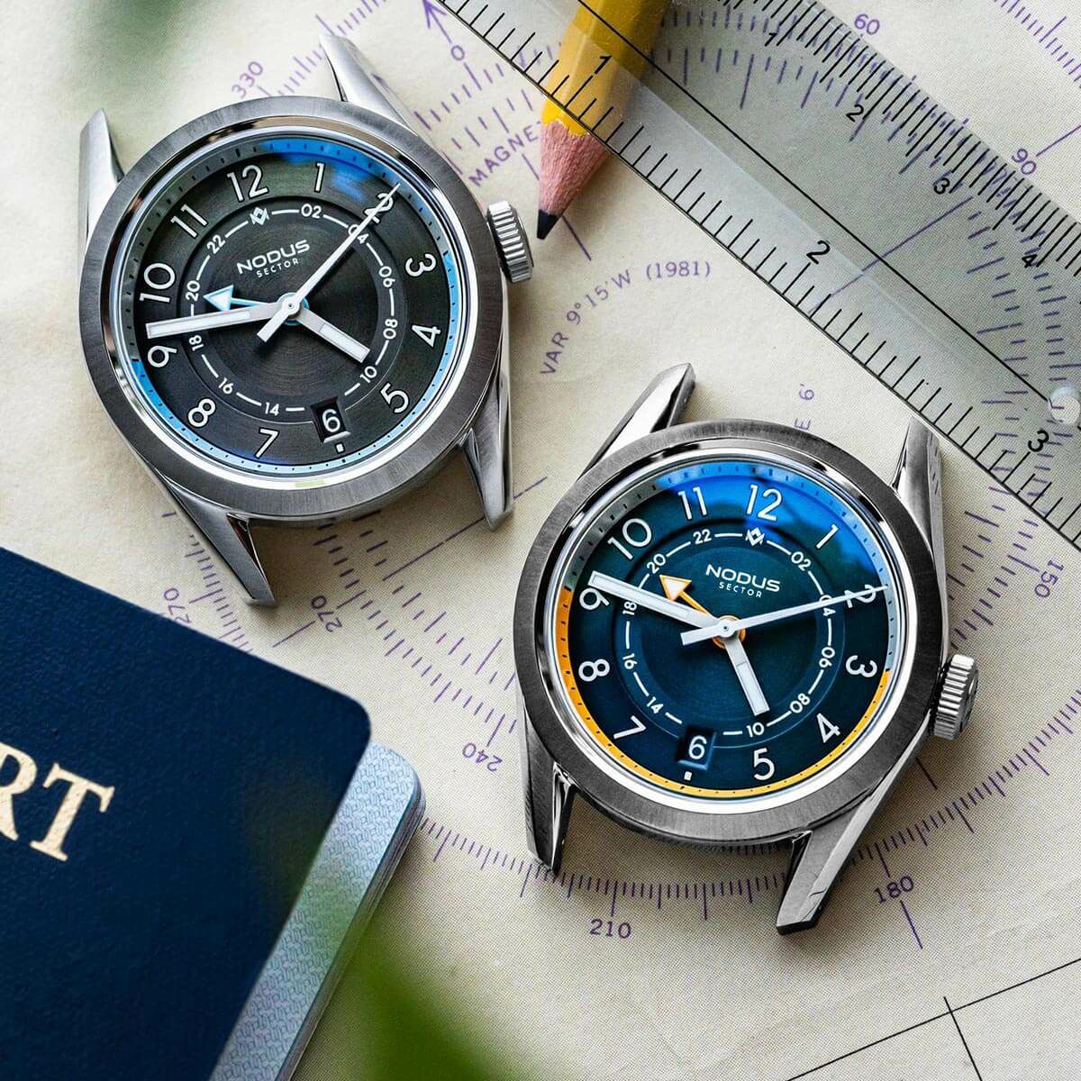 NODUS Watches / ノダス ウォッチ SECTOR GMT - METRO STAINLESS STEEL 