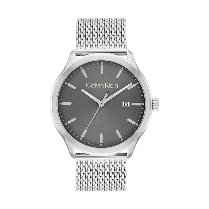 【美品】CalvinKleinフォース45mmブラックダイヤルグレー 腕時計一度だけ着用しています