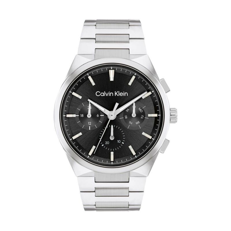 【美品】CalvinKleinフォース45mmブラックダイヤルグレー 腕時計一度だけ着用しています